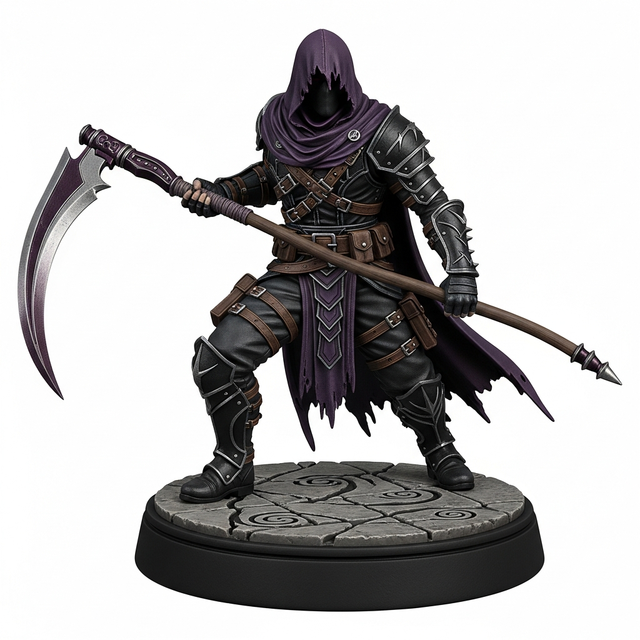 Custom Design 3D PVC Night Reaper Action Figure Model Toy with Custom Logo Fashion Theme Desktop Ornament