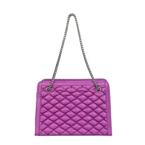 Wholesale Customization 2024 Ladies Candy Color Rhombus Quilted Chains Handbag pu Leather Girls Crossbody Bag Women's Shoulder B