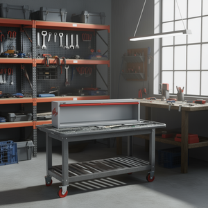 Armoire à outils 5002 D3N, unité de rangement en métal avec poignée rouge pour l'organisation d'atelier - Product Image 3