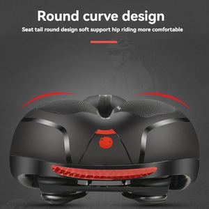 Selle de vélo imperméable à rayures réfléchissantes, vente en gros d'usine, selle de vélo épaissie à ressorts souples, selle de cyclisme confortable OEM VTT - Product Image 4