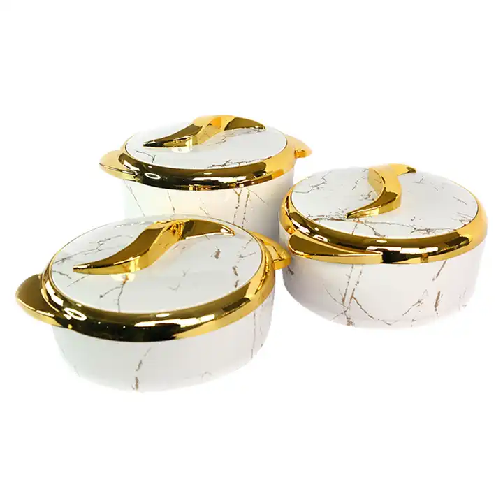 Marbling White Hot Food Container Golden Trim Luxury Lunch Box Food  Casserole Warmer Set - Buy Marbling White Hot Food Container Golden Trim  Luxury Lunch Box Food Casserole Warmer Set Product on