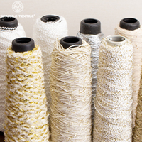 Wholesale Sequin Fancy Yarn Polyester Cotton Blended Yarn Metallic Thread Feather Yarn Glitter Fancy Yarn for Knitting Weaving