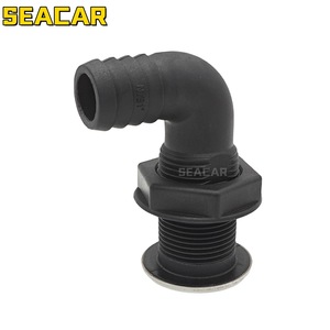 Seacar Tapón de llenado de cubierta de 1 pulgada de nailon negro y acero inoxidable 316 con salida de manguera de púas para uso marino en embarcaciones - Product Image 4