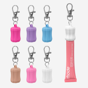 Tapa de Silicona Ecológica para Brillo Labial, Soporte para Bálsamo Labial con Llavero, Accesorio de Maquillaje Portátil Antipérdida para Bálsamo Labial - Product Image 3