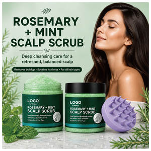 <span class=keywords><strong>Shampoo</strong></span> Scrub per il Cuoio Capelluto al Rosmarino e Menta, Pulizia Profonda, Esfoliante, Controllo dell'Oleosità, Rinfrescante, Idratante, Lisciante, Cura dei Capelli - Product Image 2