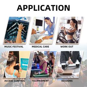 Braccialetto NFC ad Anello Chiuso Scrivibile Impermeabile Passivo 13.56MHZ NTAG213 RFID in Gomma Siliconica per Controllo Accessi - Product Image 4