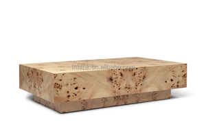 Mesa de Centro Minimalista para el Hogar, Cuadrada, de Madera de Álamo, para la Sala - Product Image 3