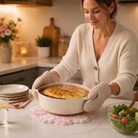 Sous-verres ronds modernes en silicone durable avec motif floral, épais et doux pour les tables à manger à la maison