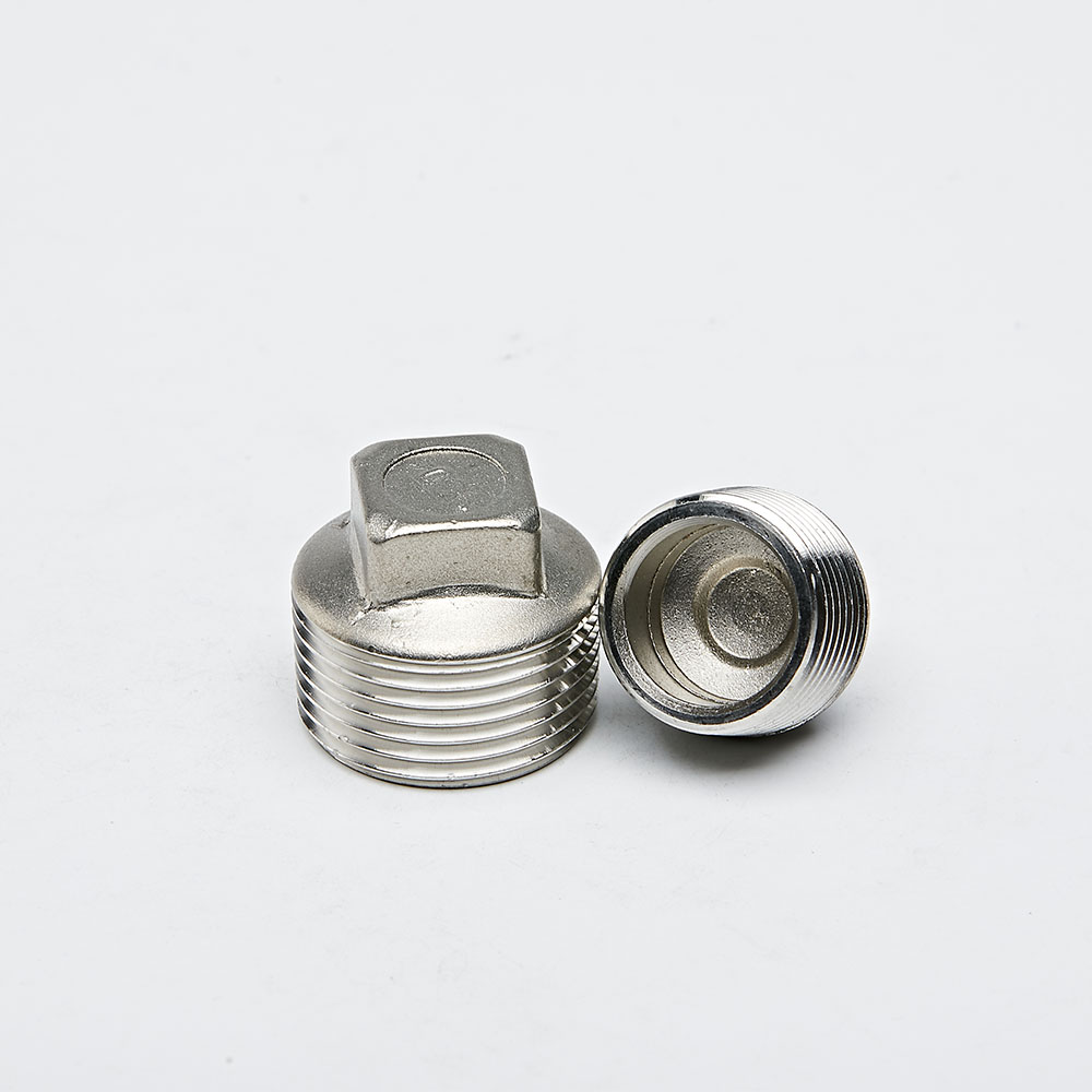 Stainless Steel Pipe Connector NPT/BSP Male Square Fitting Plug 1/2 Inch