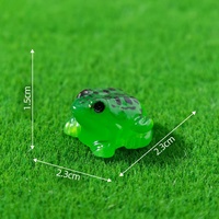 Mini grenouille en résine lumineuse, réaliste, peinte à la main, motif dessin animé, pour micro-paysage, terrarium, aquarium, jardin, bonsaï, poissons