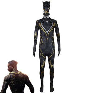 Traje de Cosplay de Pantera Negra 2 para Hombre, Traje Completo de Spandex y Nailon con Máscara, Disfraz de Halloween, Ropa de Escenario, Juego de Rol de Anime - Product Image 1