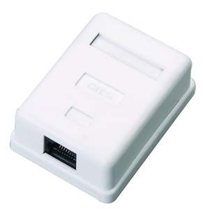Caja de Conexiones RJ45 Blanca CAT5E para Montaje en Superficie S019 - Product Image 2