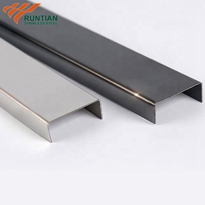 Profilo a C e Profilo a U in Acciaio Inox Colorato Decorativo con Scanalature - Product Image 2