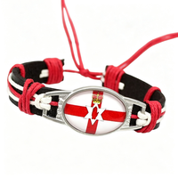 Bracelet tissé personnalisé avec le drapeau du Maroc, bracelet tressé réglable pour encourager lors des événements sportifs, cadeau pour les fêtes