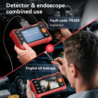 Escáner OBD2 Profesional 2 en 1 y Endoscopio Industrial con Pantalla HD de 4.3 Pulgadas, Herramienta de Diagnóstico para Automóviles, Boroscopio para Reparación e Inspección