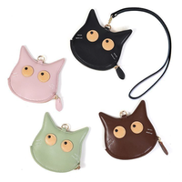 Portefeuille créatif en cuir PU, motif monstre de dessin animé, porte-monnaie mignon, porte-clés et porte-monnaie pour femme