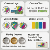 Pin de Solapa Esmaltado Multicolor con Forma Personalizada, Logotipo en Relieve, Chapado en Plata, Aleación de Zinc, Insignia Metálica para Eventos y Souvenirs