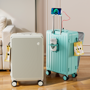 <span class=keywords><strong>Maleta</strong></span> multifuncional con candado de combinación de 20 pulgadas, se puede usar como equipaje de mano con cubierta frontal abatible, equipaje de <span class=keywords><strong>cabina</strong></span>. - Product Image 1