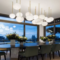 Lustre en grappe d'albâtre personnalisé ECOJAS pour hall d'hôtel et projets de villas