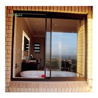 Fabricación en China, tamaño estándar, puertas corredizas horizontales modernas de aleación de aluminio, ventanas, aislamiento térmico para apartamento y hogar