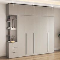 Armario de Madera Moderno y Minimalista con Almacenamiento Personalizado, Sistema de Armario Personalizable para Dormitorio, Muebles para el Hogar