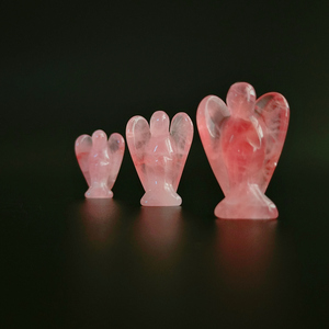 Angelo in Quarzo Rosa Intagliato Fai-da-Te, Ornamento in Cristallo Semi-Prezioso, Design Più Popolare in Vendita - Product Image 2