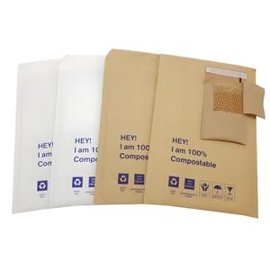 Sobre Acolchado de Doble Capa Compostable Personalizado, Bolsa de Correo Biodegradable, Bolsa de Embalaje de Papel para Envíos - Product Image 1
