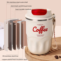 Mug intelligent en acier inoxydable 304 avec affichage de la température, tasse à café à double paroi sous vide pour la maison, le bureau et le quotidien