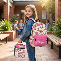 Sac d'école léger et écologique personnalisé OEM, directement de l'usine, pour enfants (garçons et filles), avec sac à déjeuner et trousse à crayons