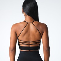 Rouge Femmes Spaghetti Sports Joga Running Soutien-Gorge Scrunch Butt Taille Haute Leggings Gym Fitness Leggins et Shorts Ensemble