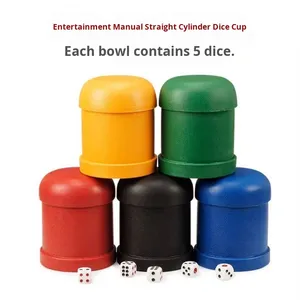 Gobelet à dés en cuir PVC, personnalisable avec logo, pour jeux de société, bars et fêtes, support de dés promotionnel, fourni directement par l'usine - Product Image 5