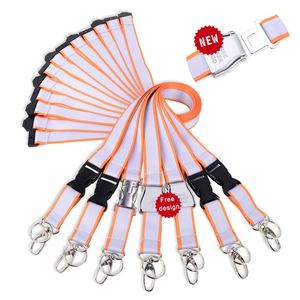 High Quality Personalized Custom Logo Aviation Neck Strap Silk Screen Printed <b>Polyester</b> Airline Air <b>Lanyard</b> for Staff - Product Image 2