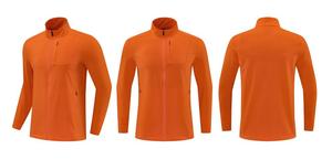 Camisetas de Fútbol para Hombre al por Mayor, Resistentes al Viento, para Invierno, Manga Larga, Transpirables, de Secado Rápido, con Cierre de Cremallera, Cuello Redondo, 220g, Spandex/Poliéster - Product Image 3