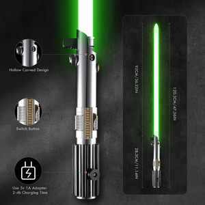 ดาบไลท์เซเบอร์ Nexussabers EP3 อนาคิน สกายวอล์คเกอร์ รุ่น XenoV4 บลูทูธ นีโอพิกเซล ด้ามโลหะคริสตัลหมุนได้ สำหรับการต่อสู้แบบหนักแน่น พร้อมไฟ RGB พิกเซล - Product Image 2