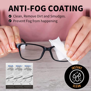 Vente en gros de lingettes nettoyantes anti-buée pour verres de lunettes optiques pré-humidifiées - Product Image 3