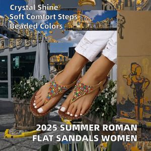 2026 Summer Fashion Flat Women <b>Large</b> Size Stretch Fabric Outdoor Mix Color Buckle Closure Cushioning Microfiber Lining slippers - Product Image 2