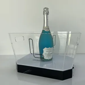 GlowDisplay-cubo de hielo acrílico con luz LED, personalizado, fábrica, venta al por mayor, China