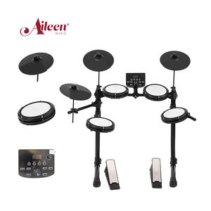<strong>Electronic</strong> <strong>Drum</strong> <strong>Set</strong> Professional Standard 4 <strong>Drums</strong> + 3 Cymbals Percussion Instruments <strong>Drum</strong> Support to Expand Crash(EDS-220) - Product Image 1
