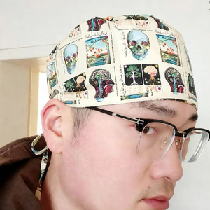 Gorro de Médico, Enfermera o Cirujano con Diseño de Calavera para Veterinaria - Product Image 6