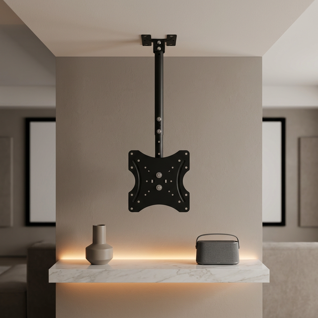 Ceiling Hanging Tv Stand Monitor Stand With 360 Degree Swivel 14''-42'' Screen Suit Hanger Bracket