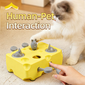 Juguete interactivo transfronterizo para mascotas: Dispensador de queso y jamón de ABS para gatos, juguete divertido con caja para premios y golosinas, suministros para mascotas. - Product Image 3