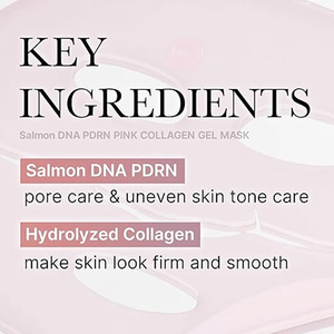 Koreanische Über nacht lachs DNA PDRN Rosa Kollagen Gel Maske Private Label Hautpflege Feuchtigkeit spendende straffende leuchtende Haut Blatt Gesichts maske - Product Image 2