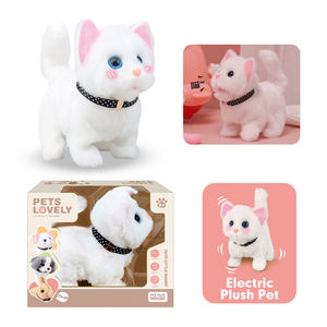 Juguete interactivo de gatito de peluche súper suave con ladridos que caminan y sonidos de gato realistas para el enriquecimiento de mascotas - Product Image 1