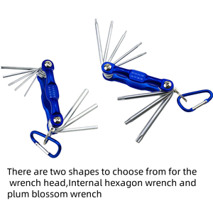 8 1 Kit d'outils de réparation de tournevis métriques multifonctionnels Jeu de clés Allen hexagonales pliantes DIY OEM pour meubles de vélo à la maison - Product Image 4