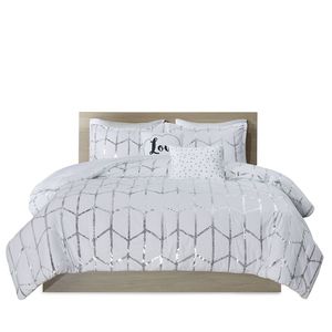 Juego de Edredón de 8 Piezas, 100% Algodón, Estampado Floral Moderno, Tamaño King y Queen, Relleno de Poliéster Desechable - Product Image 6