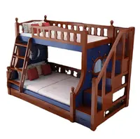 Crianças cama de beliche de madeira maciça Crianças Crianças Cor de Madeira com slide Tipo de Origem Natural