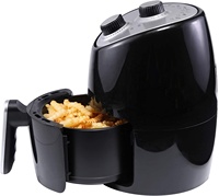 Friteuse à air numérique portable de 2 litres, sans huile, avec option de température réglable et minuterie, certifiée CE CB LFGB ETL, pour usage domestique – Nouveauté en gros