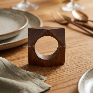 Anillos de Servilleta de Madera Ecológicos de Estilo Moderno, Personalizados, para Mesa, Uso en Fiestas, Diseño Único - Product Image 1