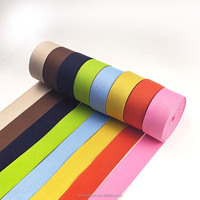 Moda versátil 2,5 cm de ancho Color sólido poliéster Correa colorida para zapatos sombreros ropa bolsos decoraciones de hombro