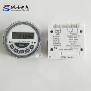 TM619-2 30A AC230V带可插拔电池定时器电子数字显示时间控制开关定时器